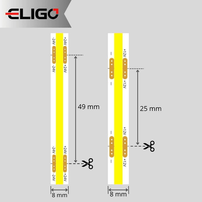 COB-320D LED Strip 24V 10W 6500K photo 4
