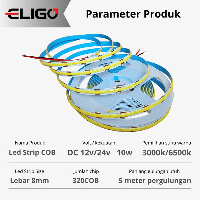 COB-320D LED Strip 24V 10W 6500K detail 5